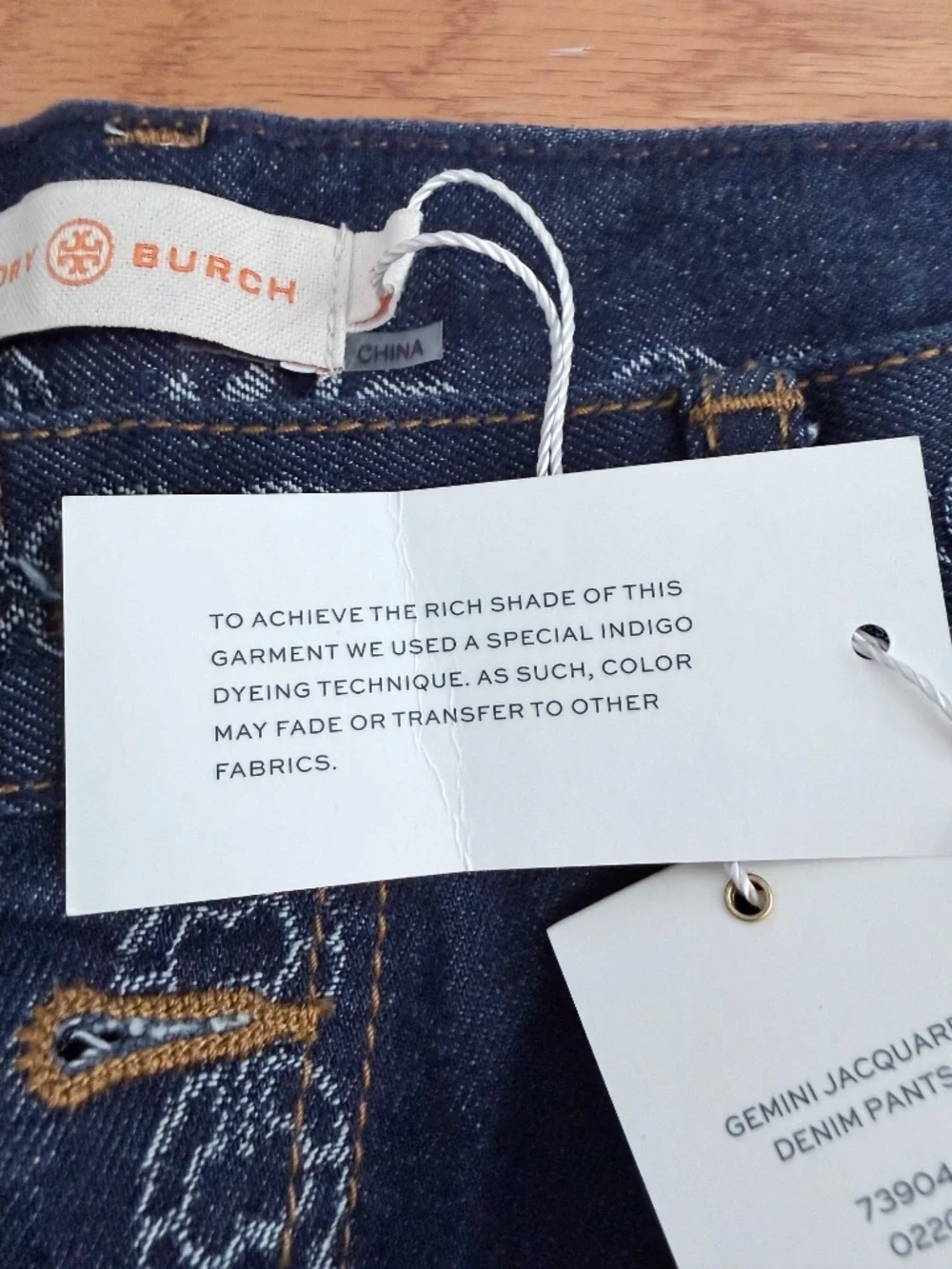 Tory Burch NWT Gemini Link Bloom Jacquard Denim Pant (30)